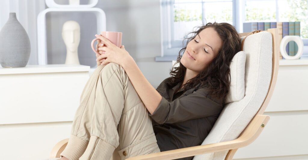 relaxed woman